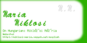 maria miklosi business card